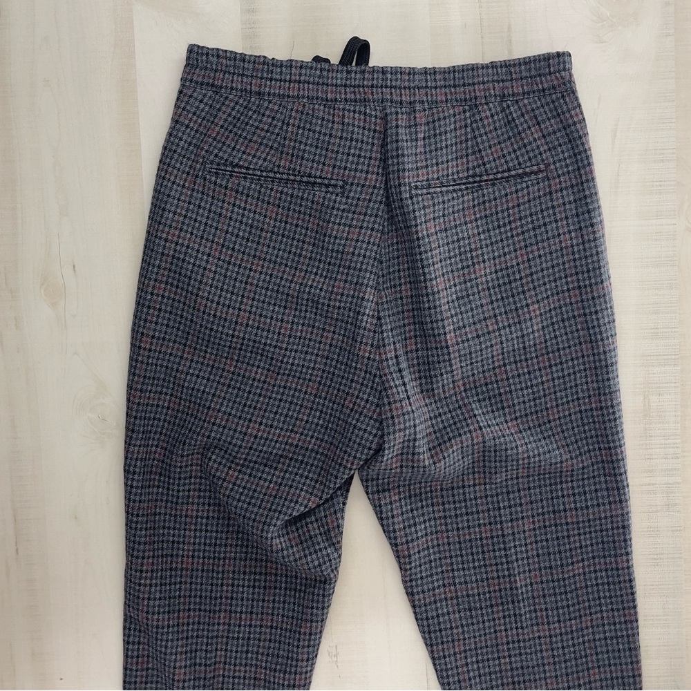 DONVICH Italian mens plaid wool pants crop it 44 work career luxury - Picture 5 of 7